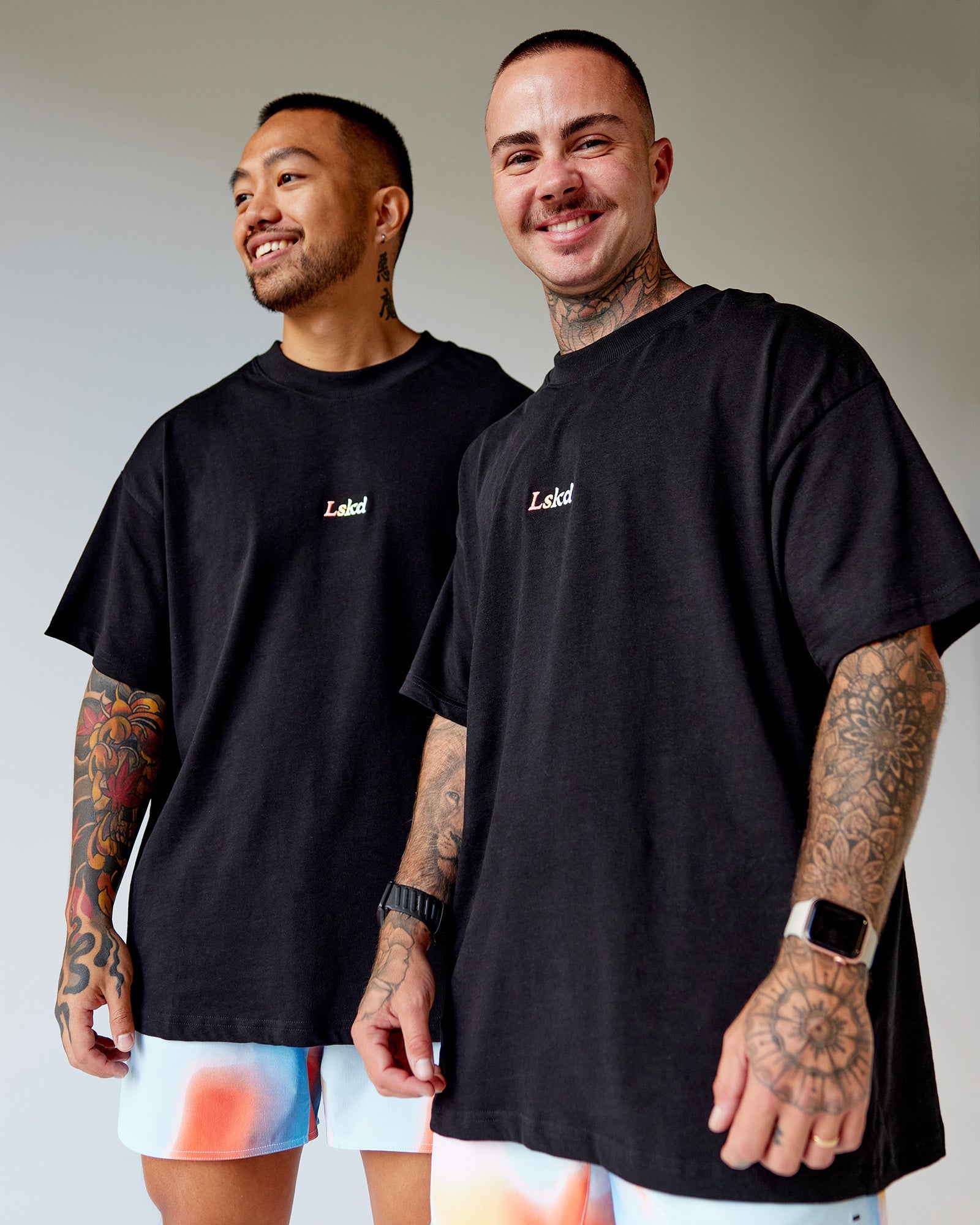 Our Journey Heavyweight Oversized Tee - Black-Rainbow | LSKD – LSKD US
