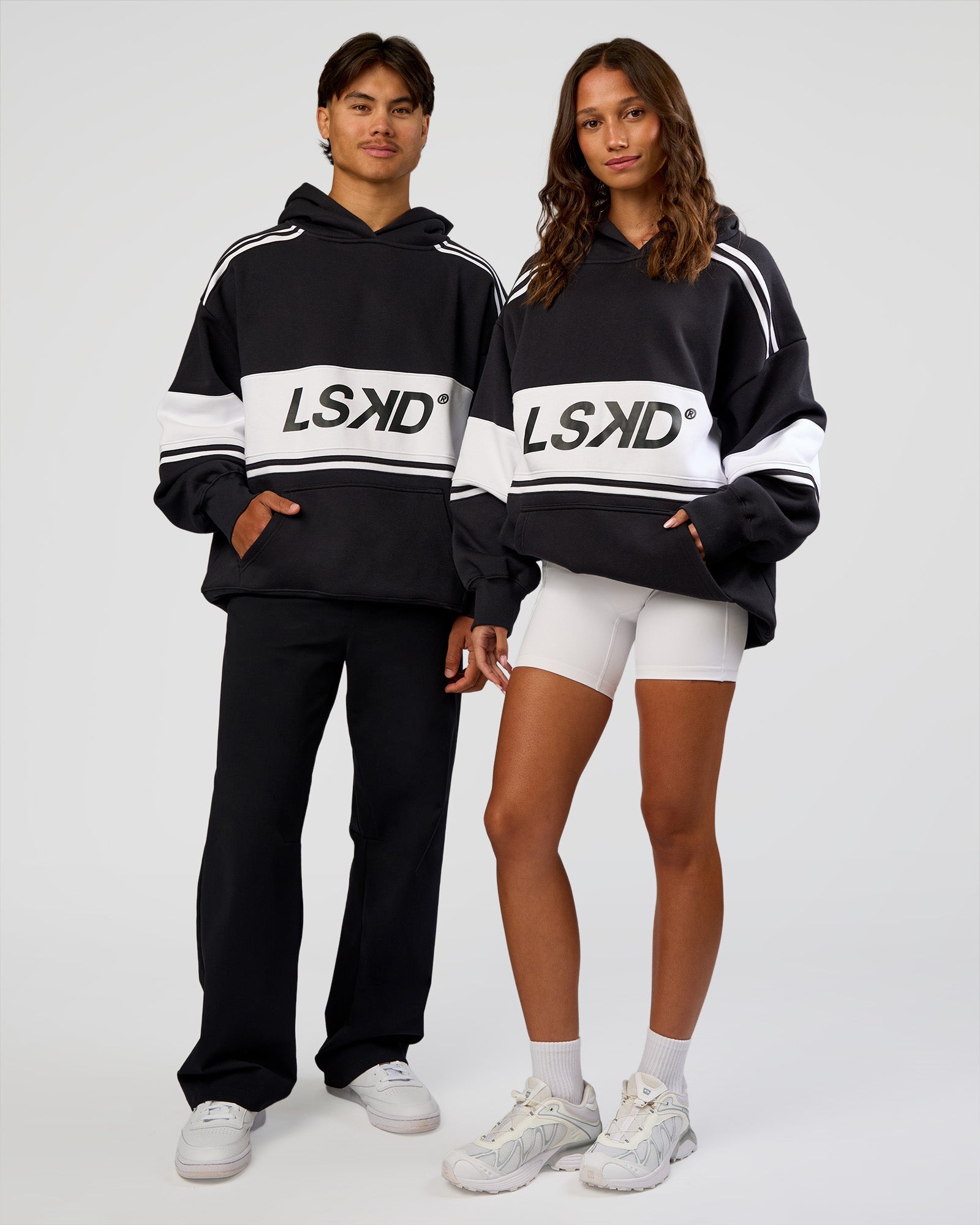 A-Team Oversized Hoodie - Caviar-White | LSKD – LSKD US