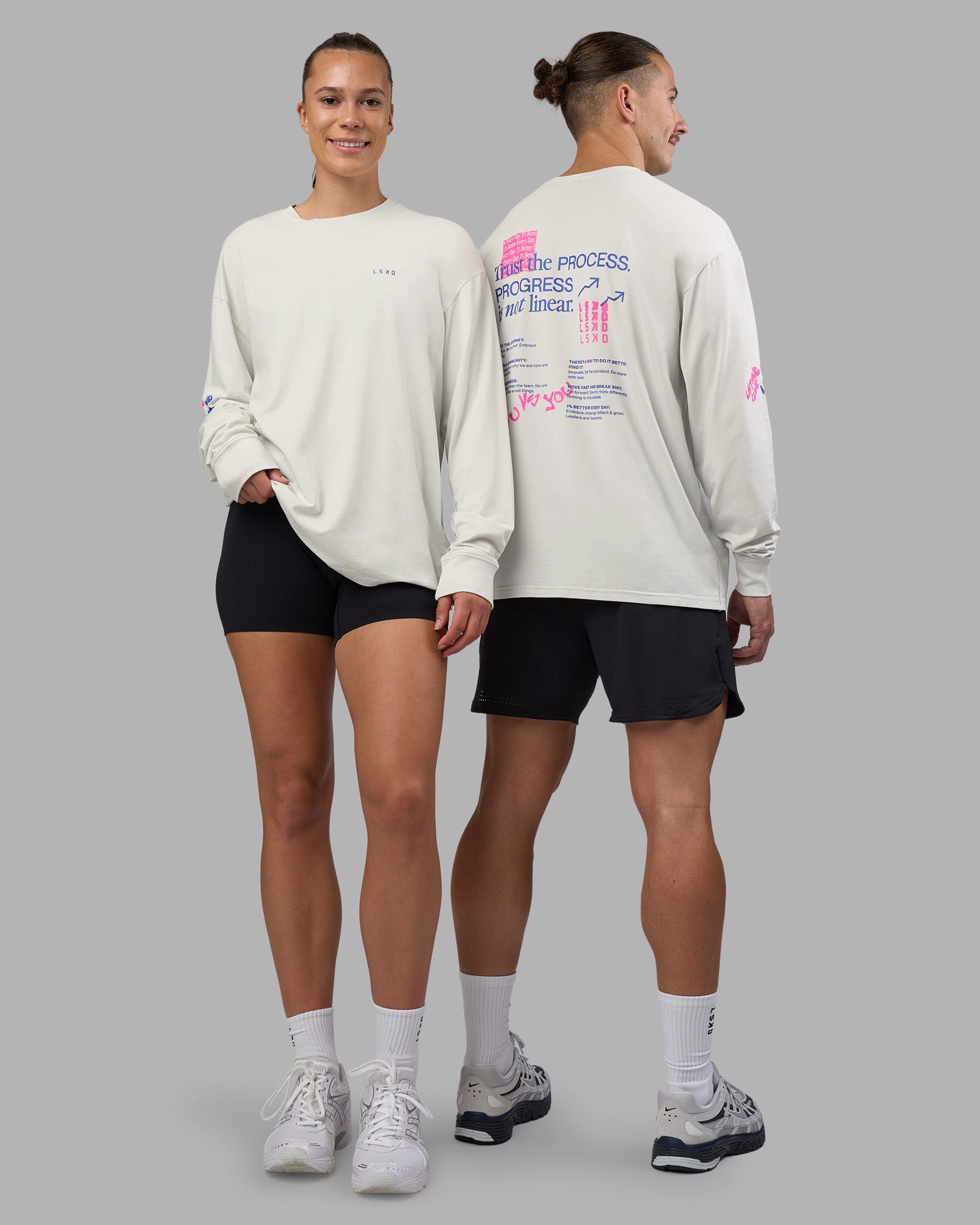 Cali FLXCotton Oversized Long Sleeve Tee - Digital Mist Washed