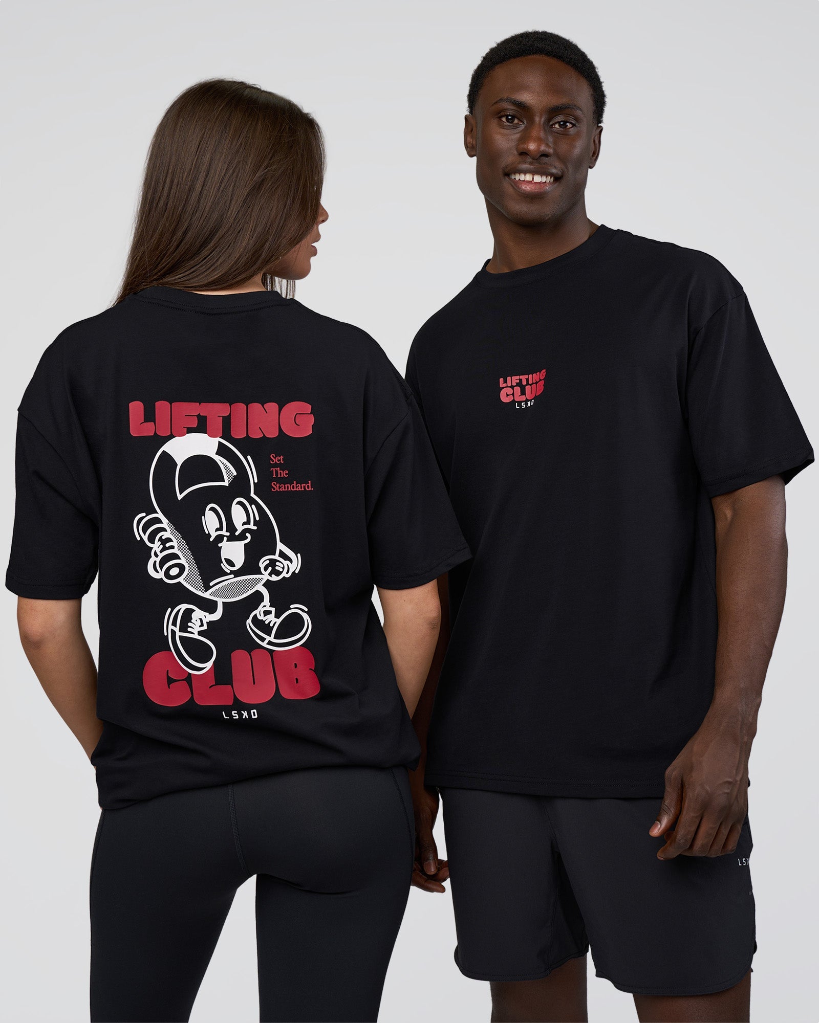 Kettle B FLXCotton Oversized Tee - Black-White | LSKD – LSKD US