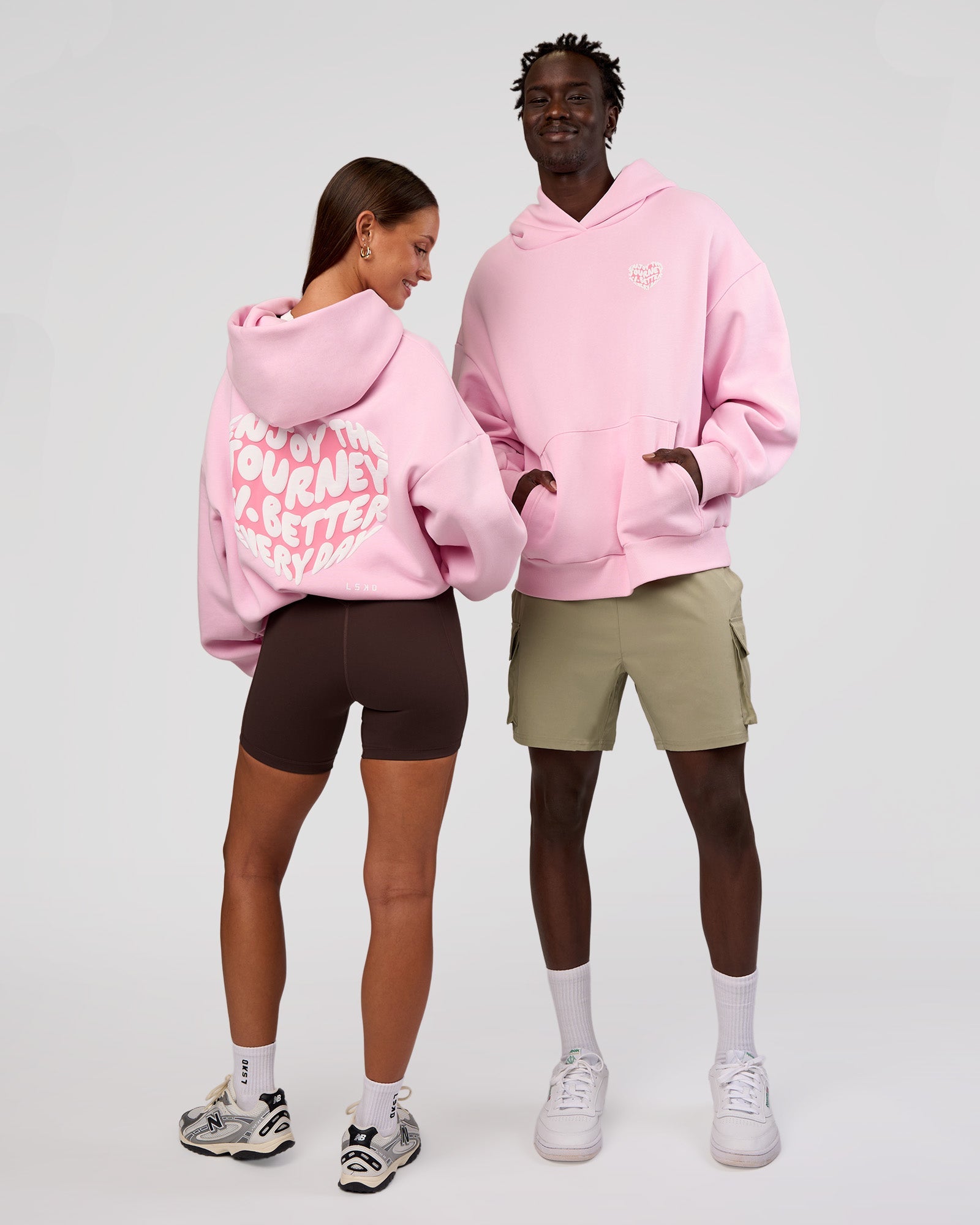 Love The Journey Unisex Oversized Hoodie in Marshmallow-White