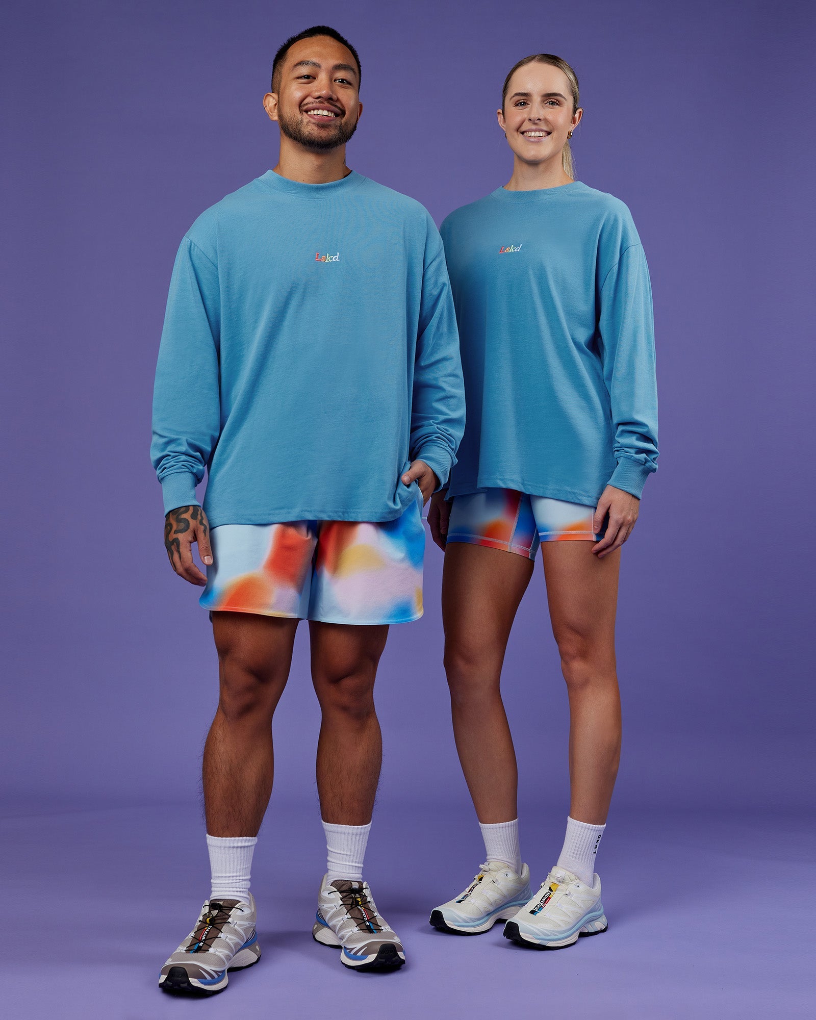 トップス maillot Wide Border Long-TEE R-BLUE 2 District Youth Perfect Tri Long Sleeve Tee | Product | SanMar