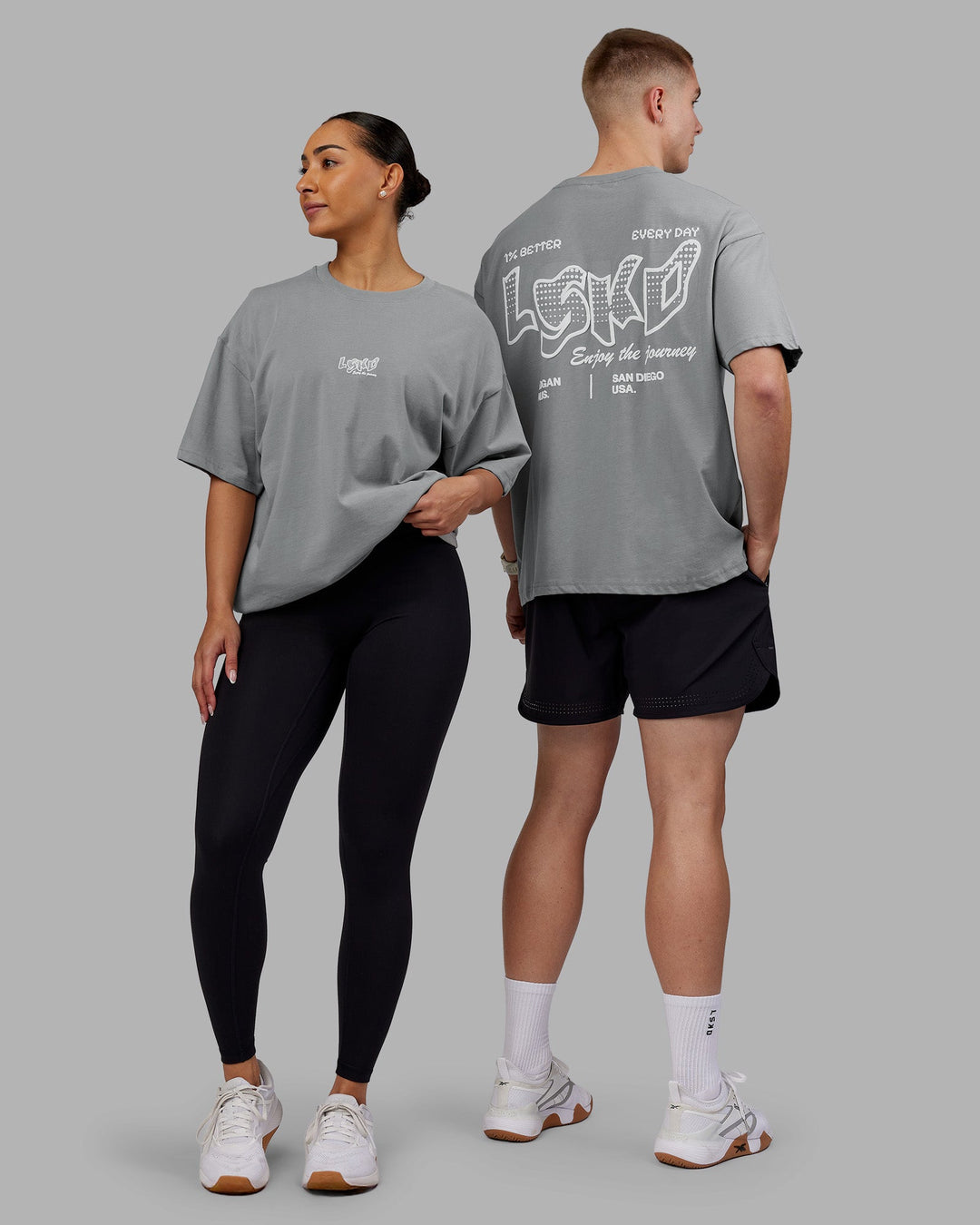 Duo wearing Time&