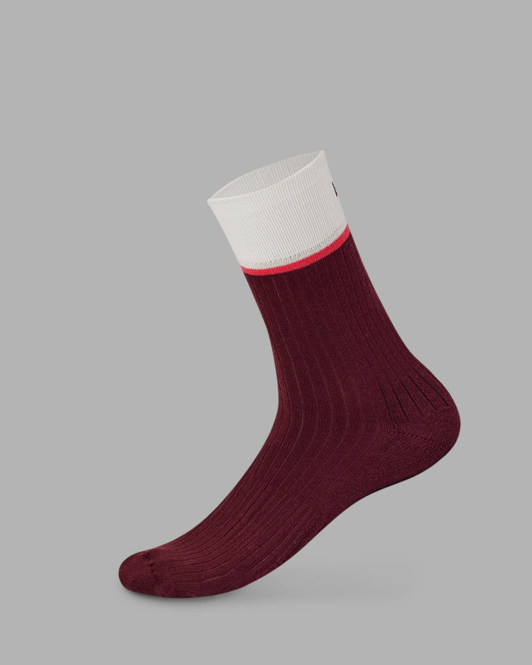 Elevate Crew Pilates Grip Socks - Dark Cherry