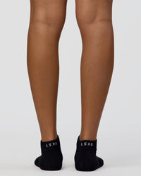 Fast Performance Ankle Socks - Black-White
