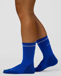 Fast Performance Crew Socks 2.0 - Electric Indigo-White | Thumbnail Index: 1