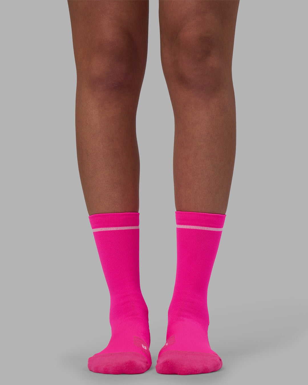 Fast Performance Crew Socks - Neon Pink-White - view 5