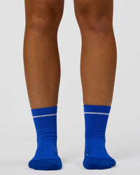Fast Performance Quarter Socks 2.0 - Electric Indigo-White