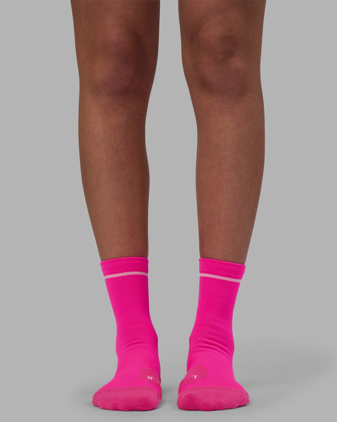 Fast Performance Quarter Socks - Neon Pink-White