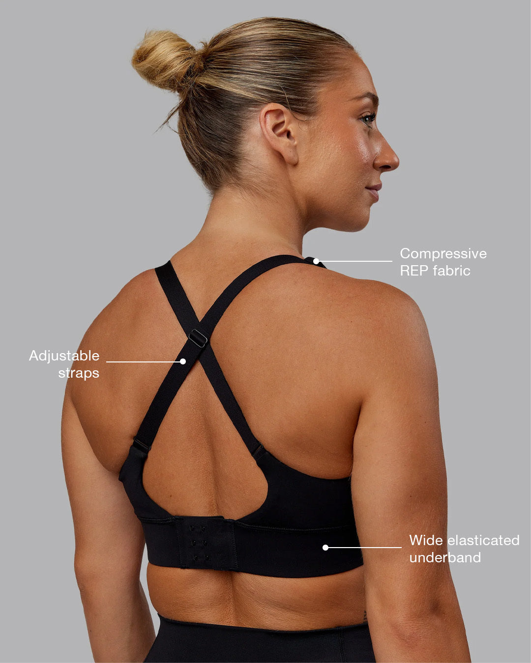 Accelerate Medium Support Sports Bra - Black | LSKD – LSKD US