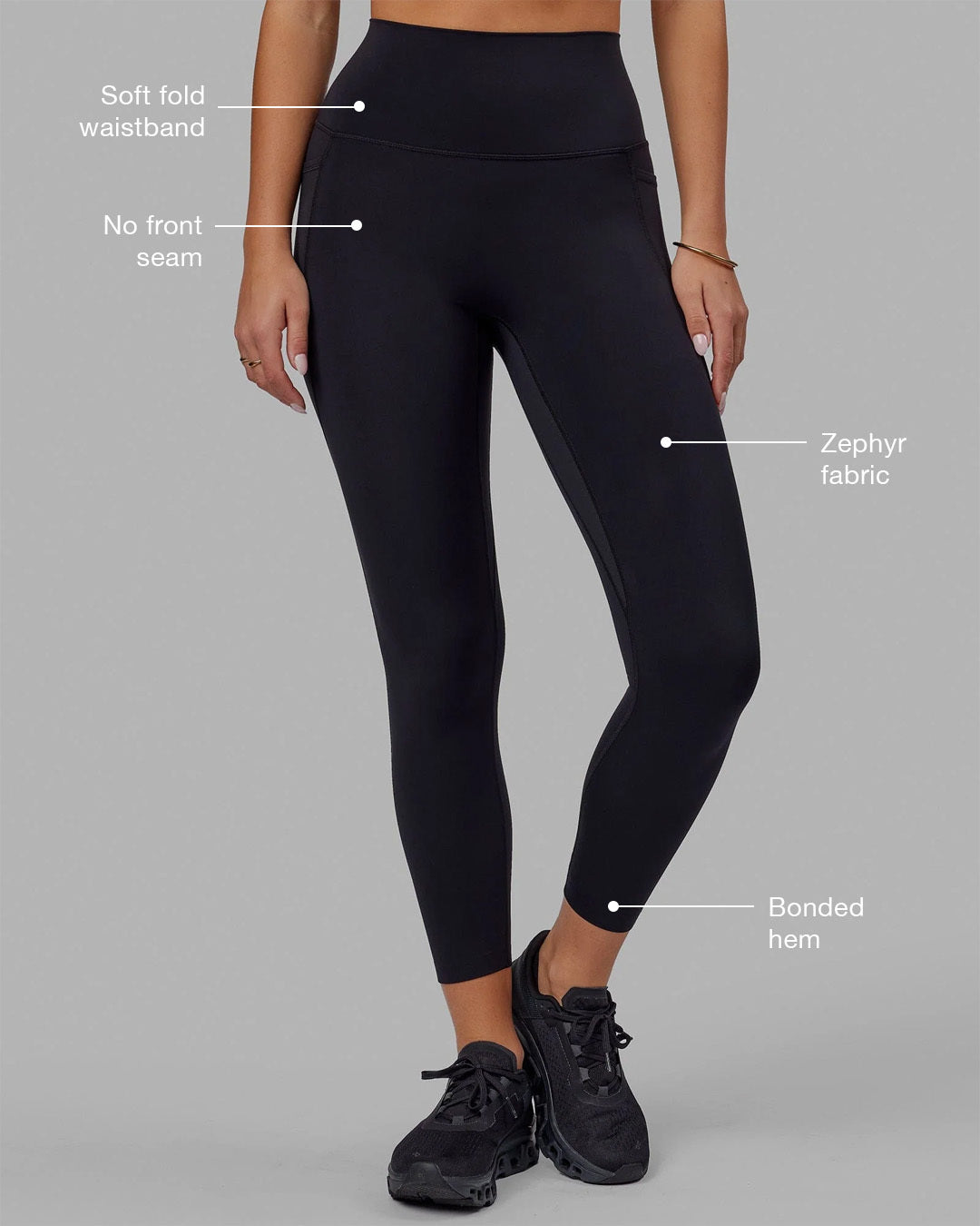 Elixir Ultra High-Rise 7/8 Legging Pockets - Black | LSKD