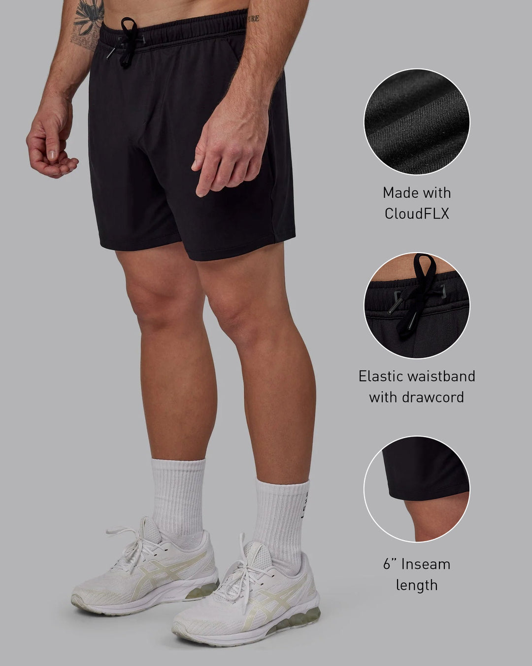 Restore 6&quot; CloudFLX Shorts - Black