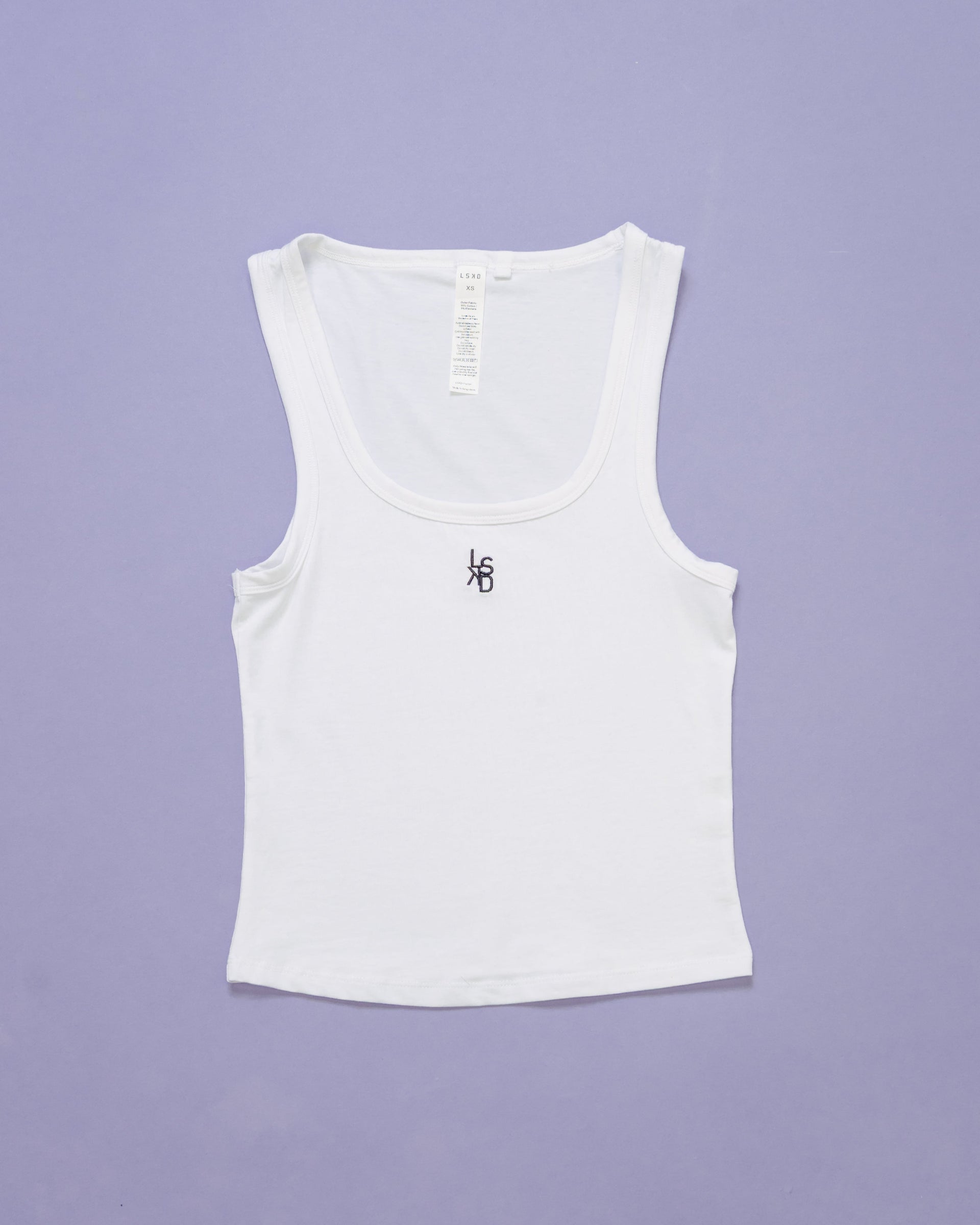 Go-To FLXCotton Scoop Neck Tank - White-Black