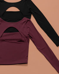 Show It Off Long Sleeve Top in Cherry Lacquer | Model:Issy | Size:XS | Thumbnail Index: 8