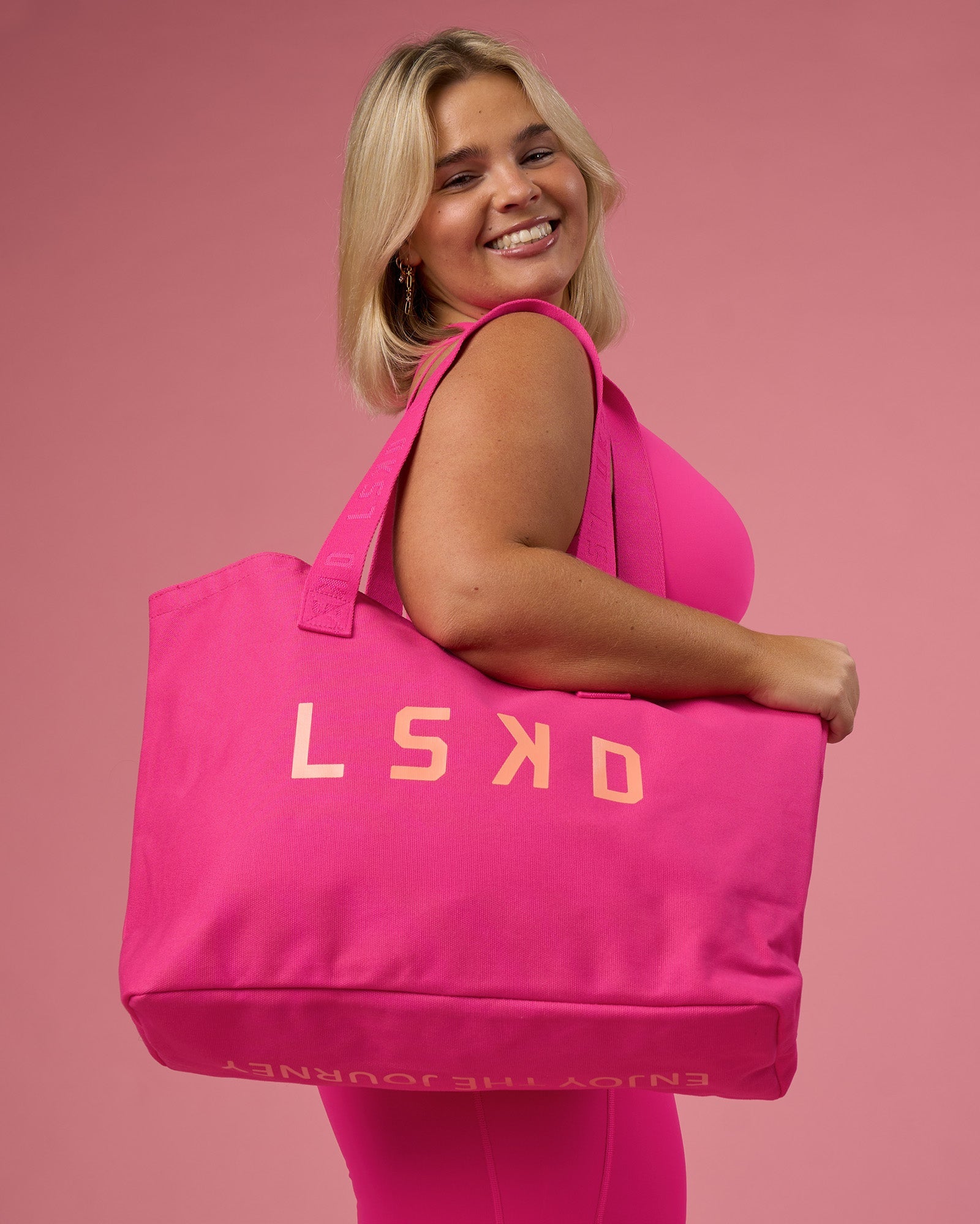 Hold It All Canvas Tote - Ultra Pink | LSKD – LSKD US