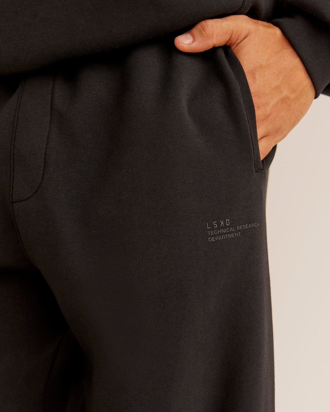 Man wearing AfterDark ZeroCrease Straight Leg Pant - Black | Model:Jackson | Size:L - view 4