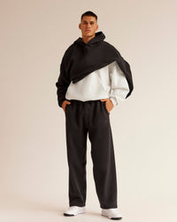 Man wearing AfterDark ZeroCrease Straight Leg Pant - Black | Model:Jackson | Size:L | Thumbnail Index: 8