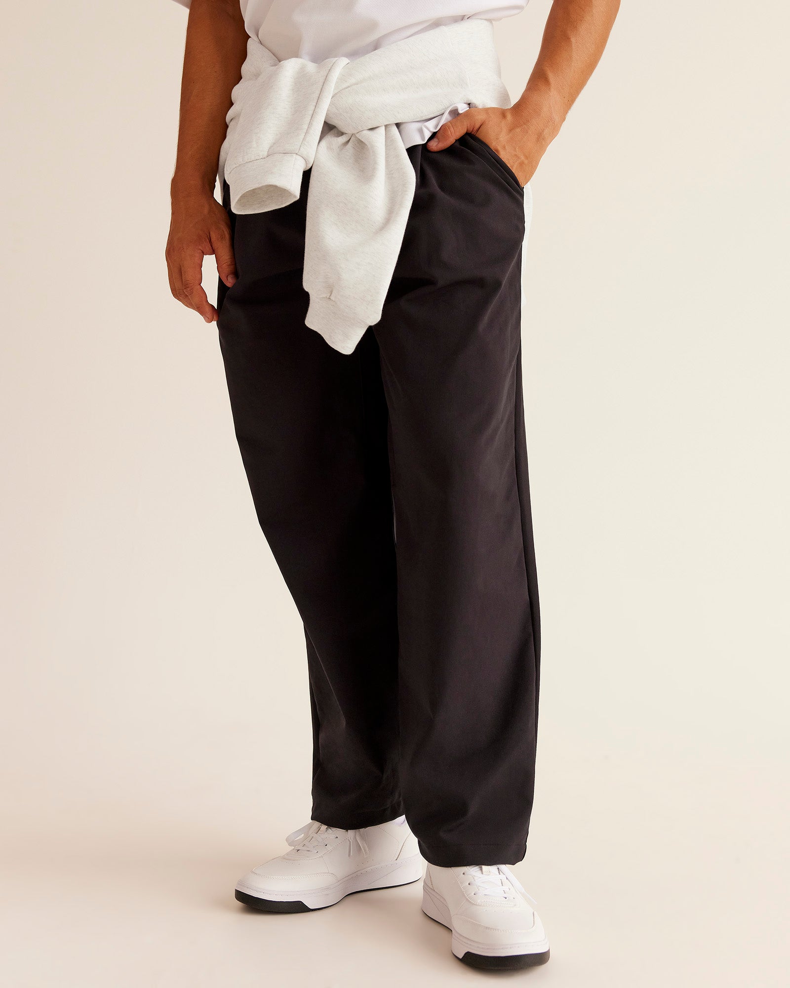 All Day ZeroCrease™ Wide Leg Pant - Black | LSKD – LSKD US