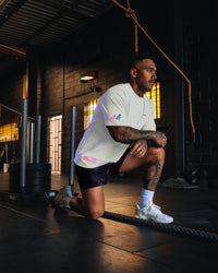 Man wearing Cali FLXCotton Oversized Tee - Digital Mist Washed | Model:Mathias | Size:L
