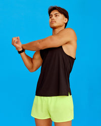 Man wearing Pace 3" Performance Short - Lime Glo | Model:George | Size:L