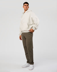 Man wearing AfterDark ZeroCrease Oversized Hoodie - Silver Marl | Model:Jackson |Size:L