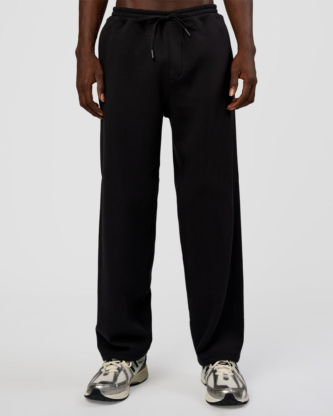 Man wearing AfterDark ZeroCrease Straight Leg Pant - Black | Model:Okello | Size:L - view 7