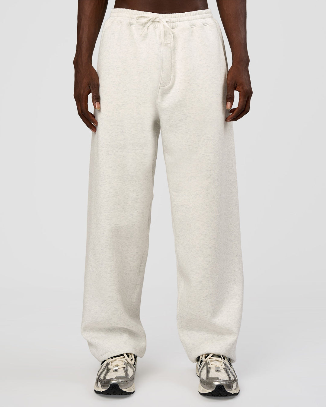 Man wearing AfterDark ZeroCrease Straight Leg Pant - Silver Marl | Model:Okello | Size:L - view 7
