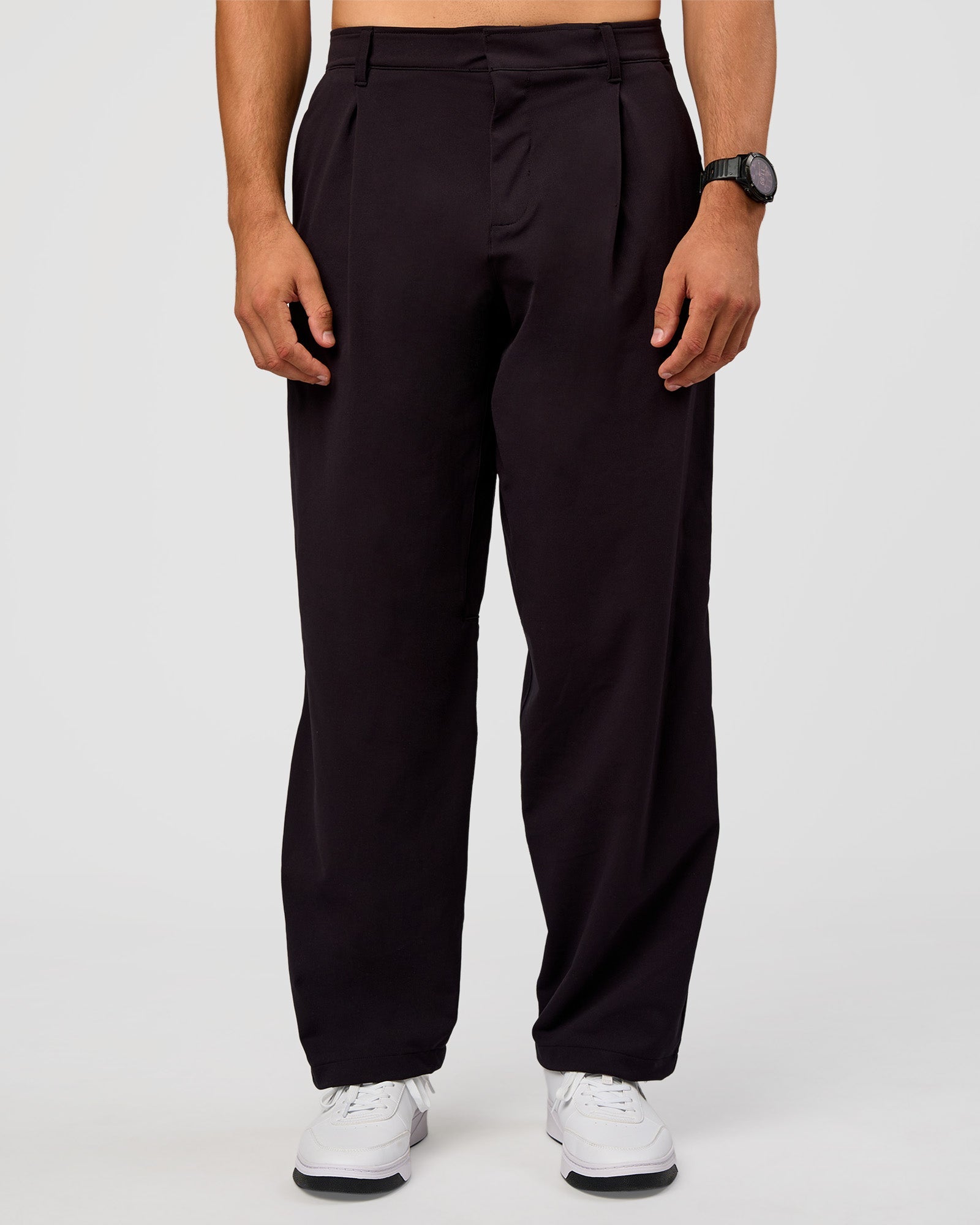 All Day ZeroCrease™ Wide Leg Pant - Black | LSKD – LSKD US