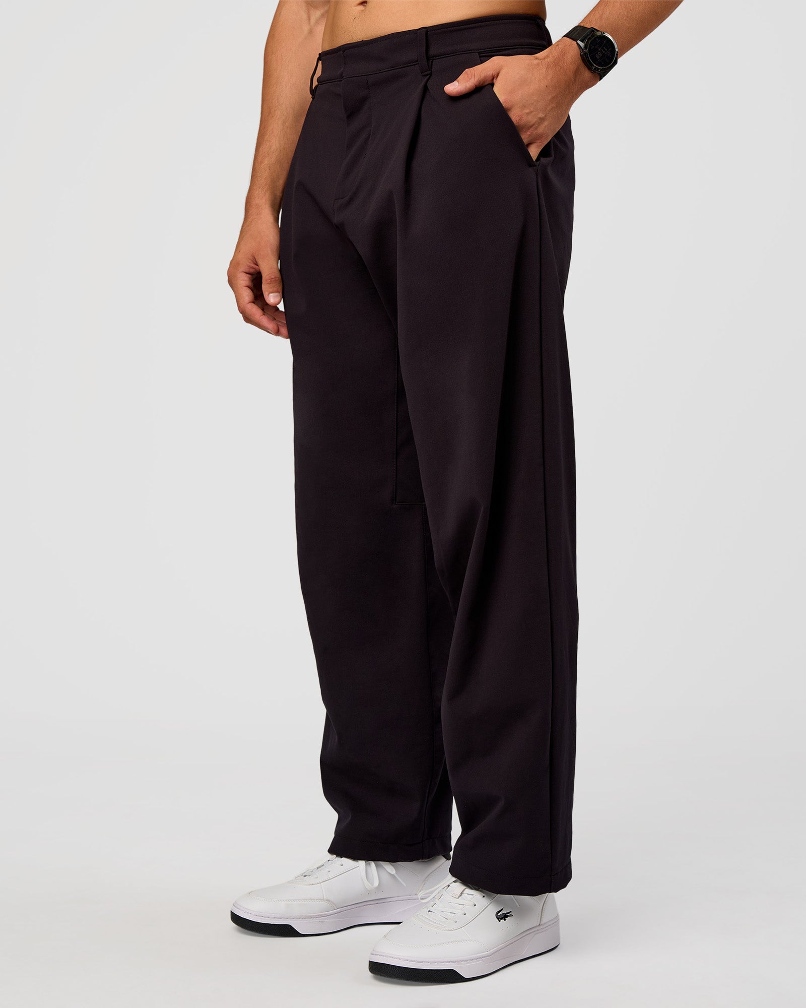 All Day ZeroCrease™ Wide Leg Pant - Black | LSKD – LSKD US