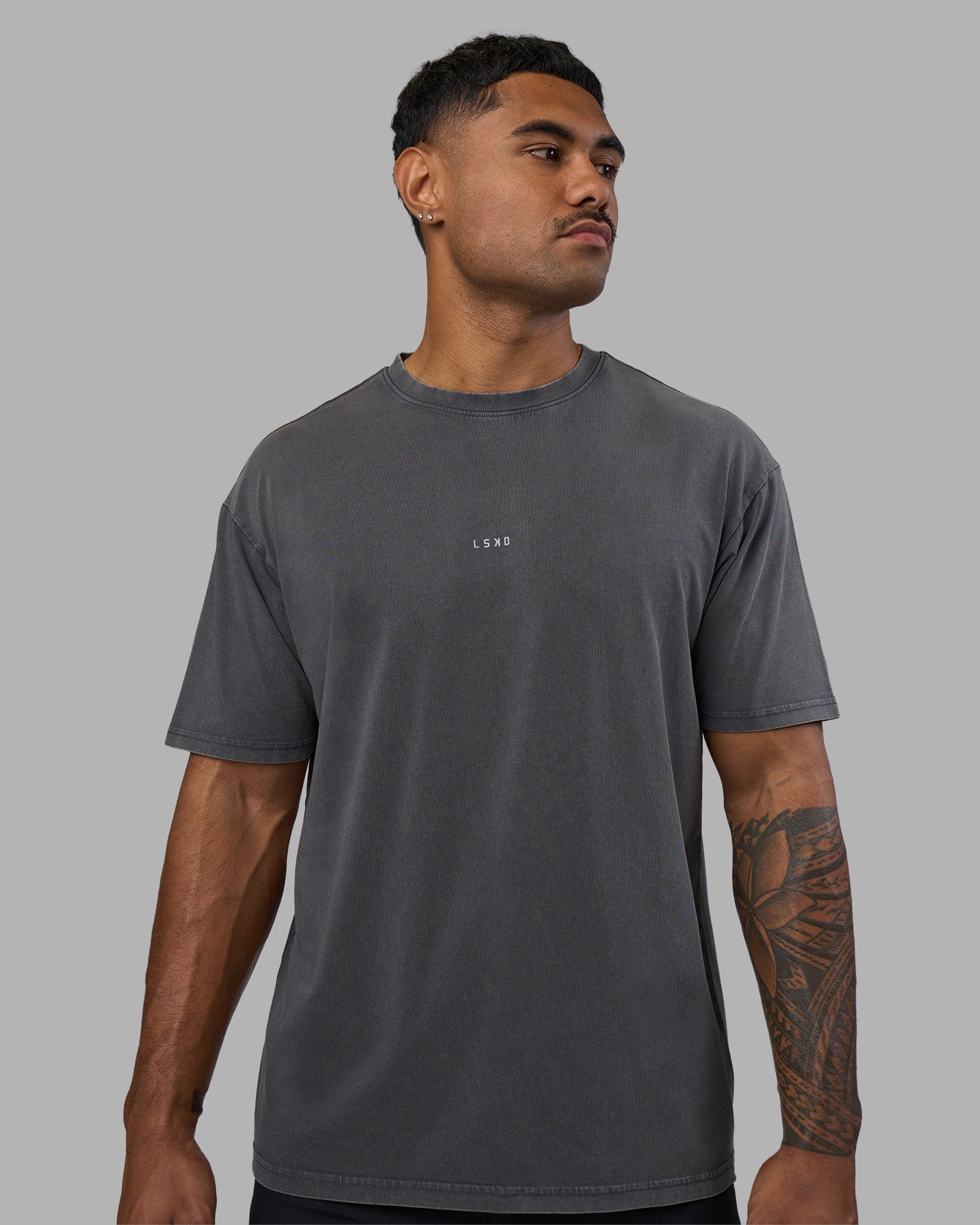 Base FLXCotton Tee Oversized - Dark Storm Wash | LSKD – LSKD US