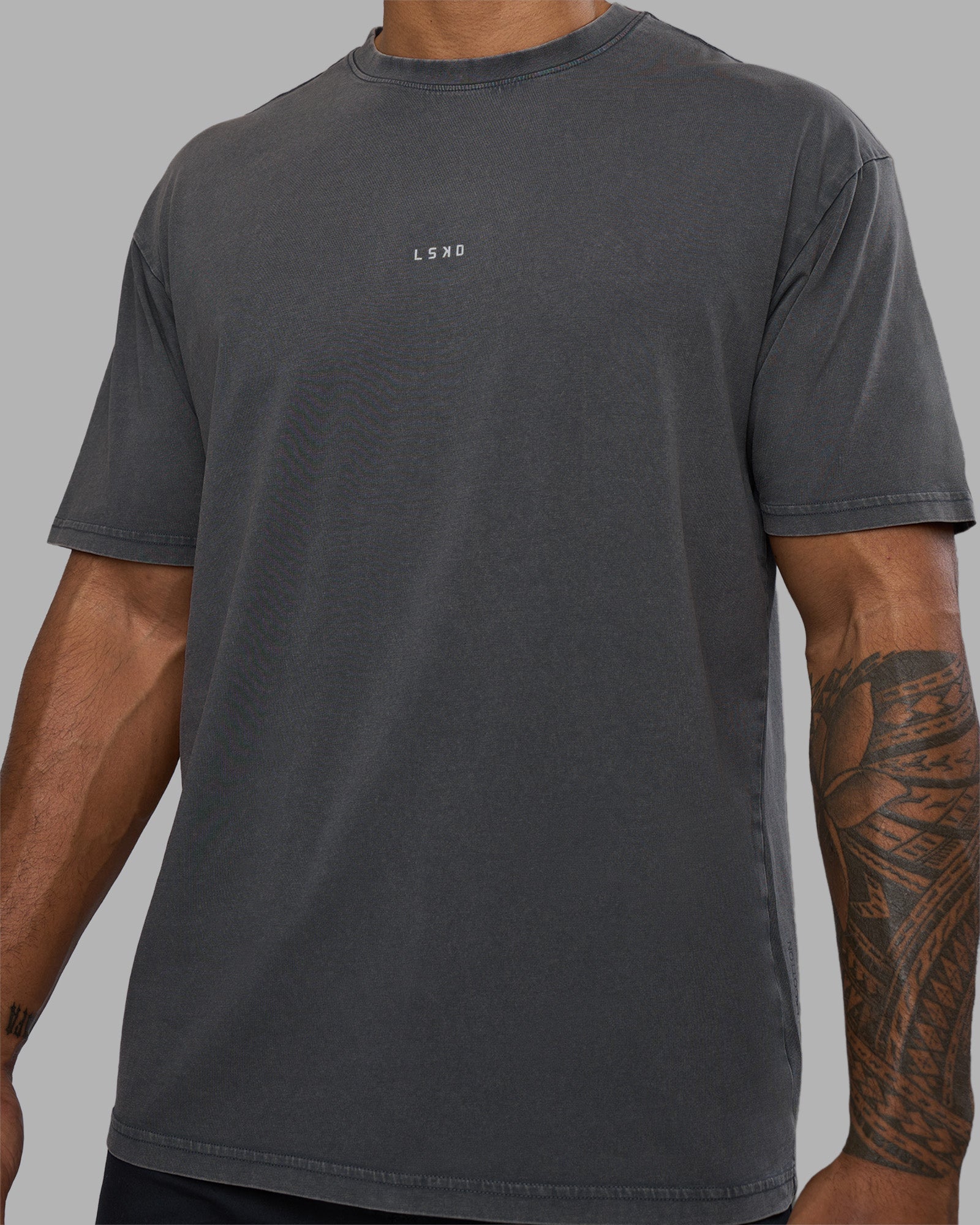 Base FLXCotton Tee Oversized - Dark Storm Wash | LSKD – LSKD US