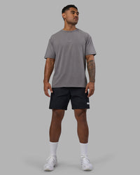 Man wearing Base FLXCotton Tee Oversized - Storm Front Washed | Model:Xav | Size:L