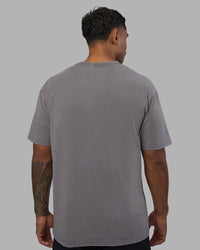 Man wearing Base FLXCotton Tee Oversized - Storm Front Washed | Model:Xav | Size:L