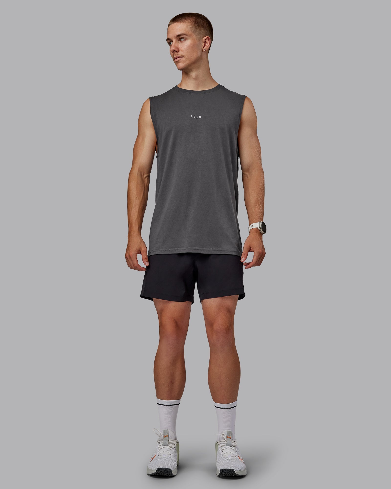 Base FLXCotton Tank - Dark Storm | LSKD – LSKD US