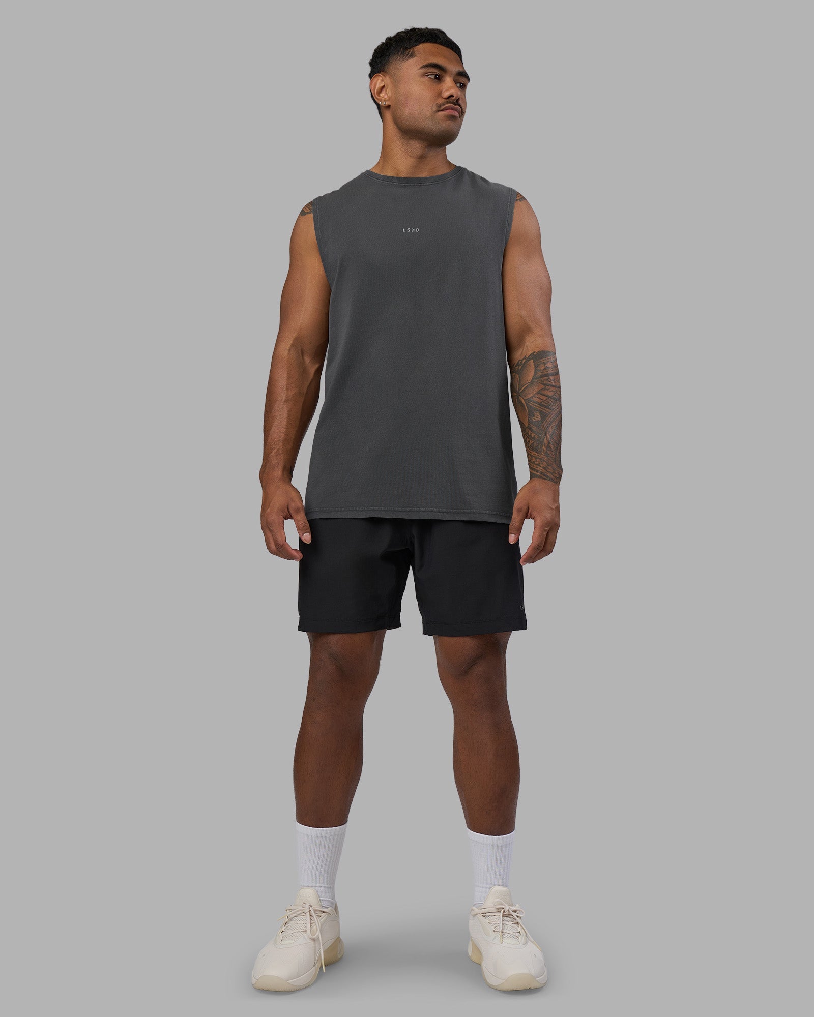 Base FLXCotton Tank - Dark Storm Washed | LSKD – LSKD US