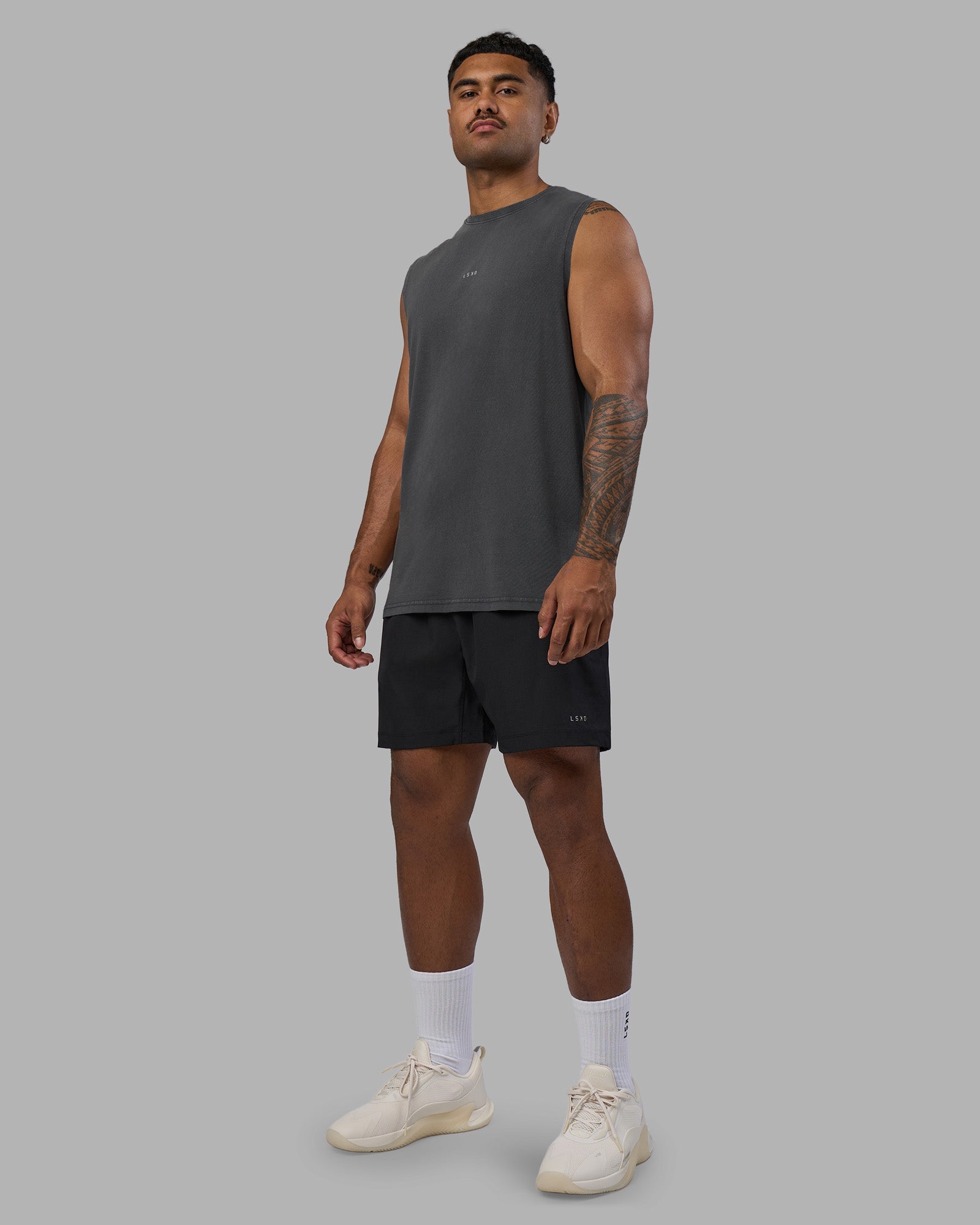Base FLXCotton Tank - Dark Storm Washed | LSKD – LSKD US