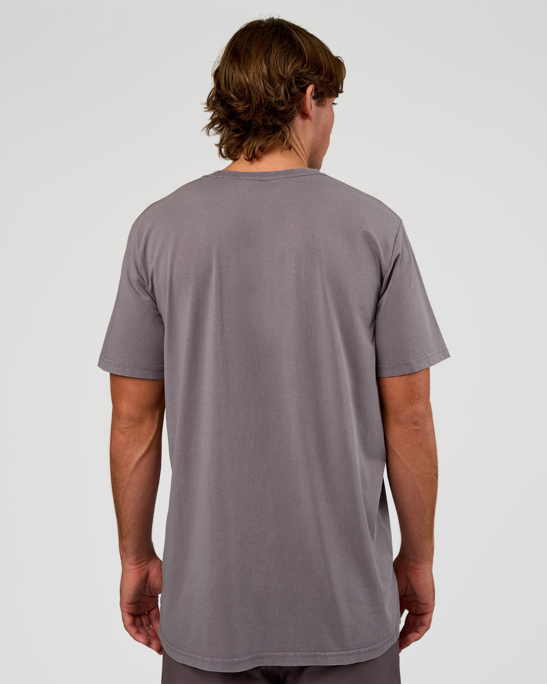 Man wearing Base FLXCotton Tee - Duskstone Washed | Model:Marcus | Size:L