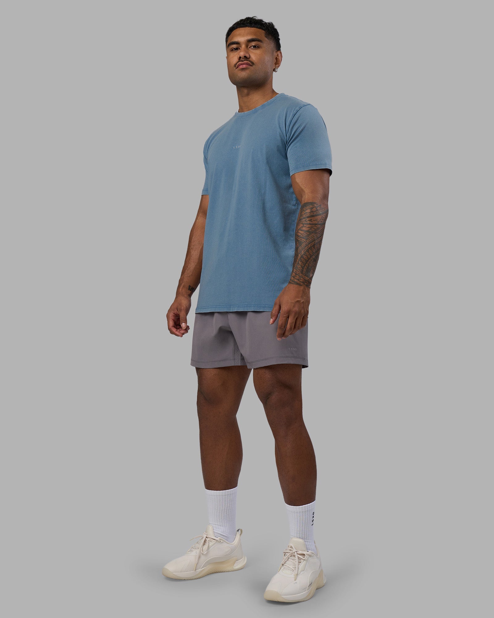 Base FLXCotton Tee - Elemental Blue Washed | LSKD – LSKD US