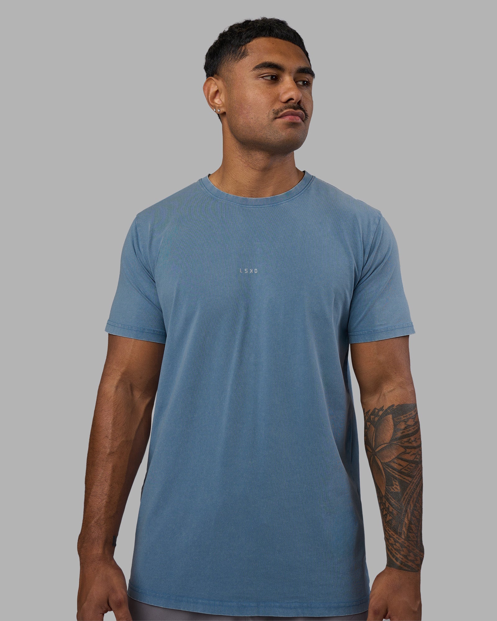 Base FLXCotton Tee - Elemental Blue Washed | LSKD – LSKD US