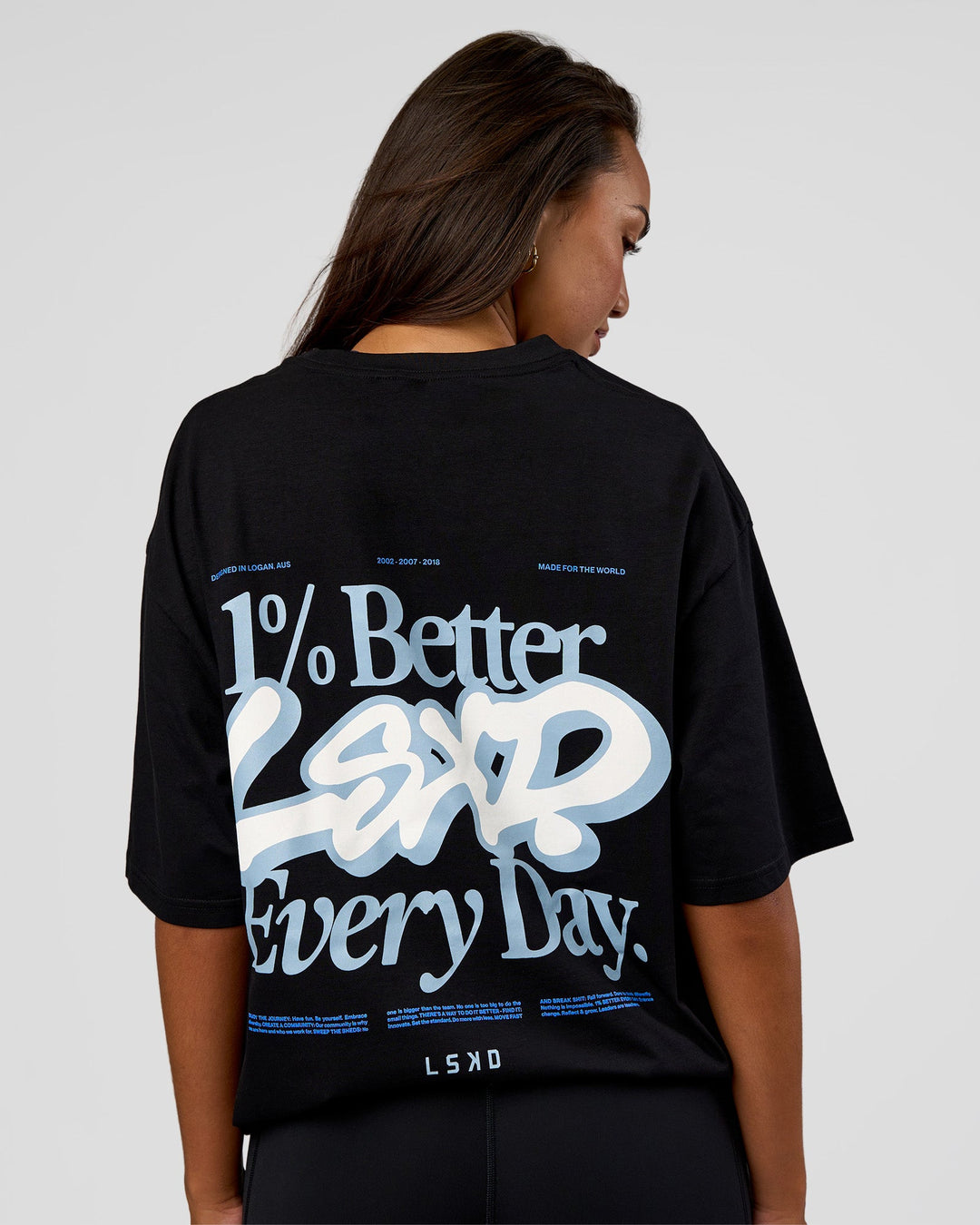 Break Through FLXCotton Oversized Tee - Black-Open Air