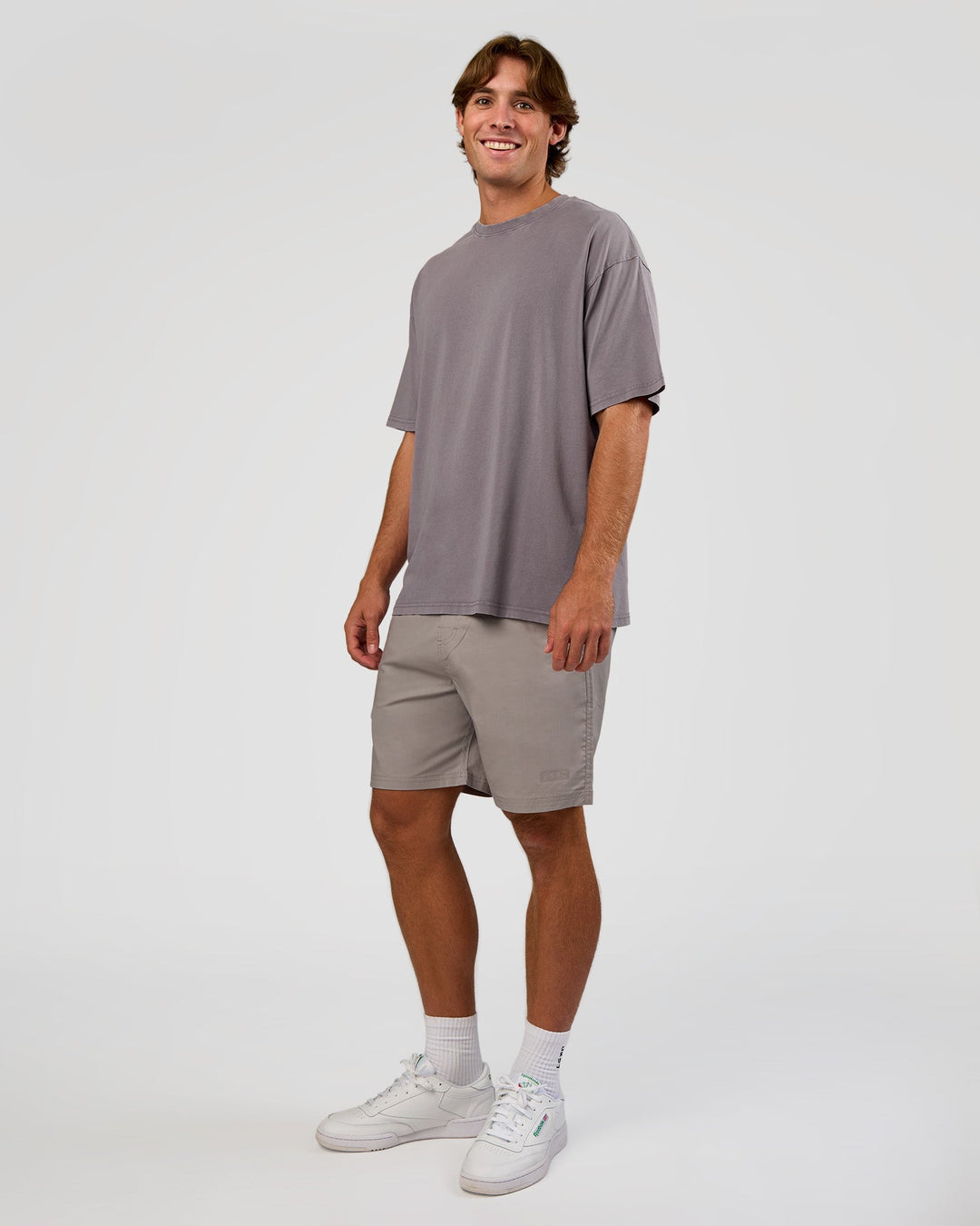 Man wearing Daily 7" Short - Alloy | Model:Marcus | Size:L