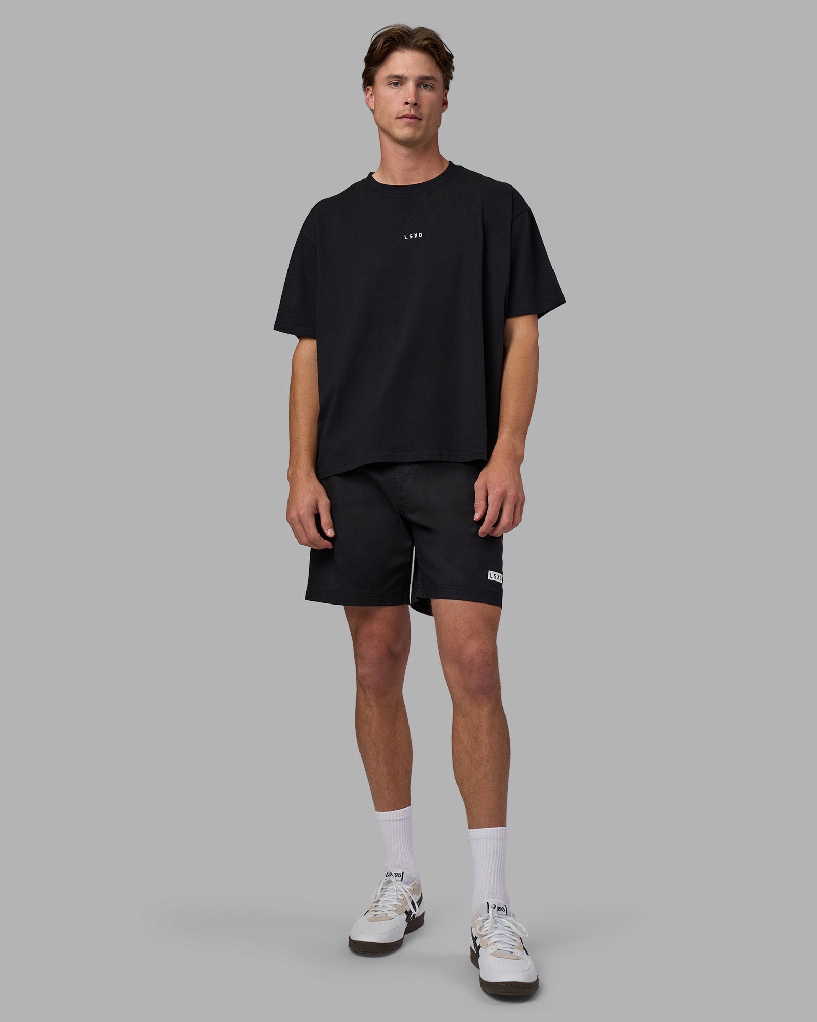 Go-To FLXCotton Oversized Tee - Black-White | LSKD – LSKD US