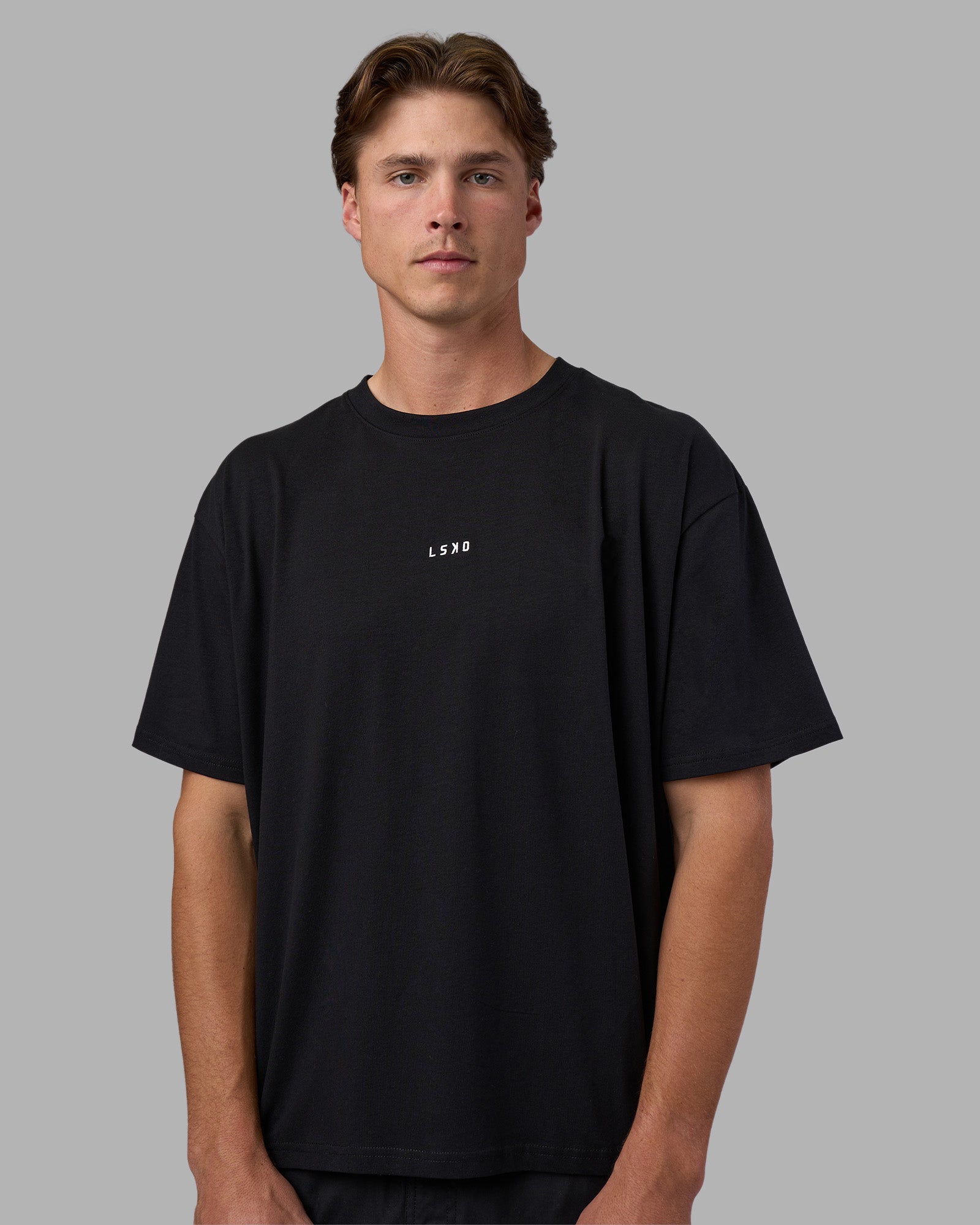Go-To FLXCotton Oversized Tee - Black-White | LSKD – LSKD US
