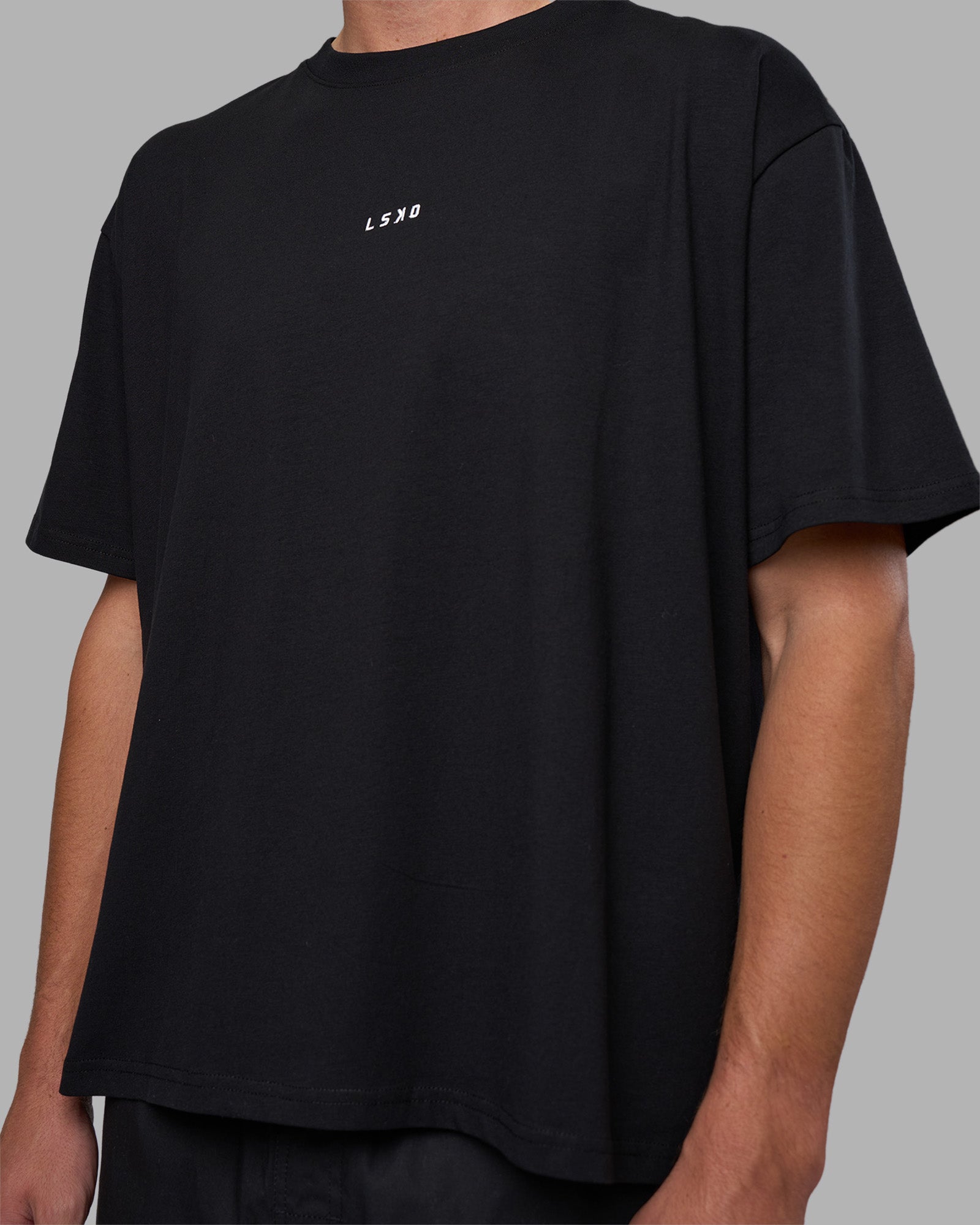 Go-To FLXCotton Oversized Tee - Black-White | LSKD – LSKD US