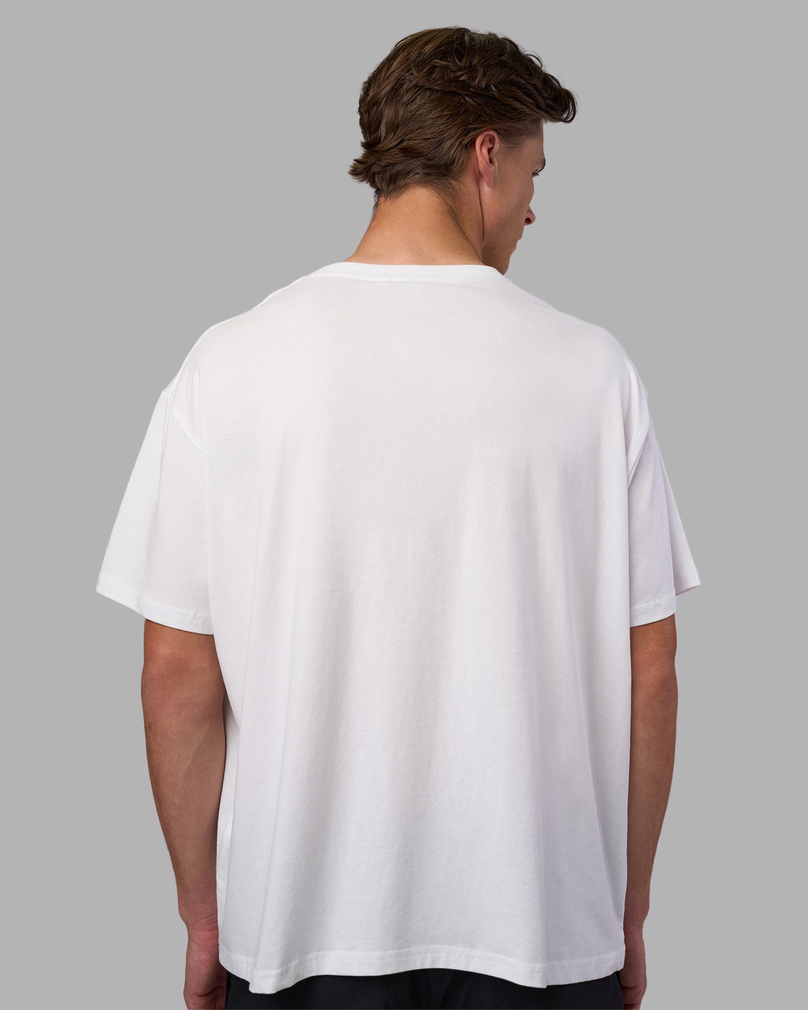 Go-To FLXCotton Oversized Tee - White-Black | LSKD – LSKD US
