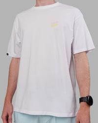 Man wearing Grace Grove FLXCotton Oversize Tee - White | Model:Zac | Size:L