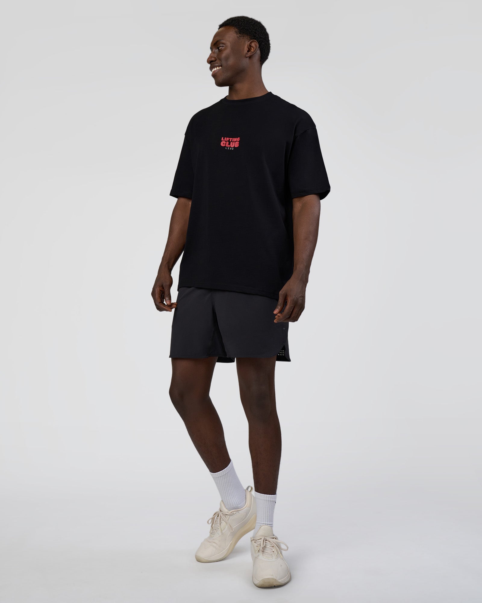 Kettle B FLXCotton Oversized Tee - Black-White | LSKD – LSKD US