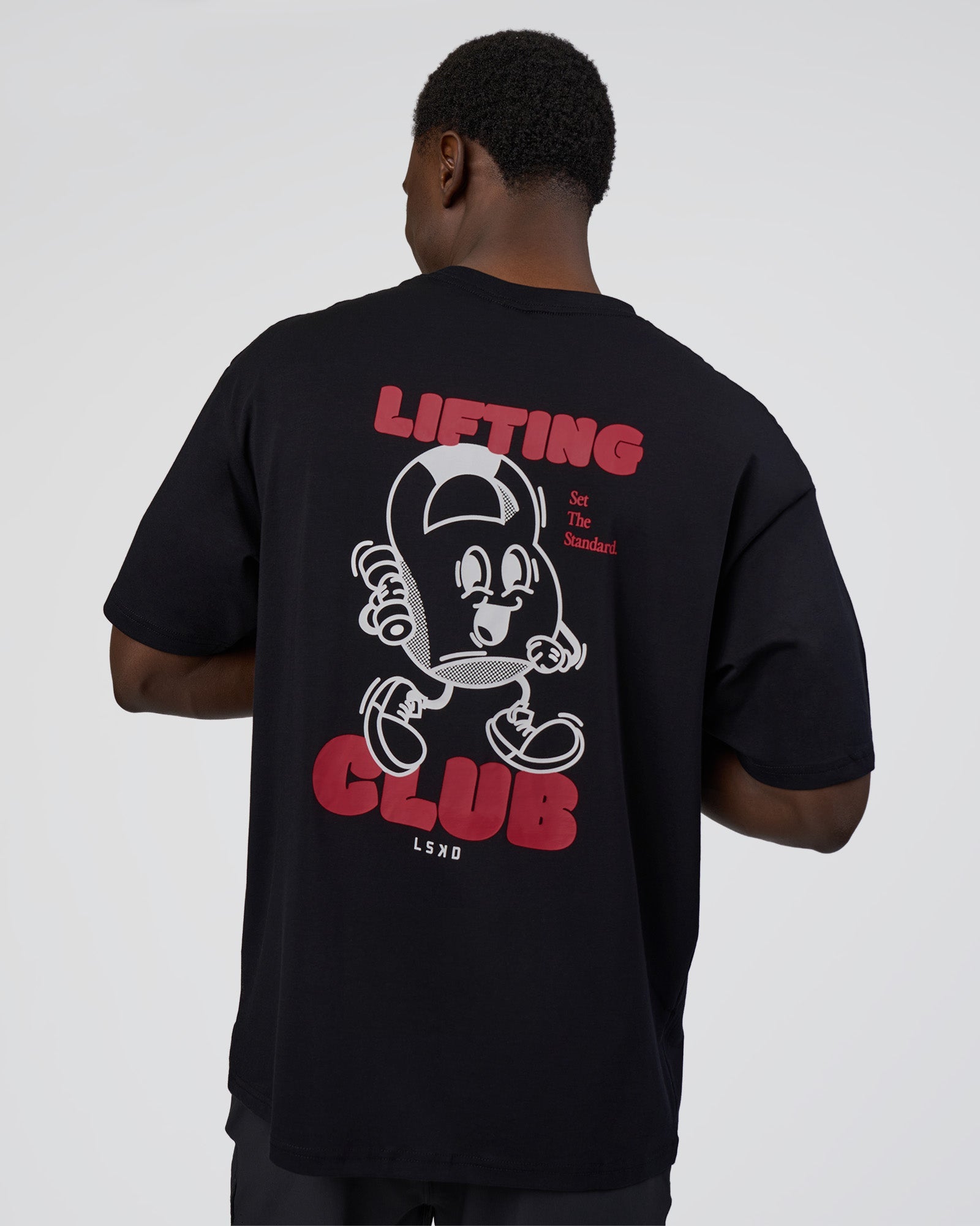 Kettle B FLXCotton Oversized Tee - Black-White | LSKD – LSKD US