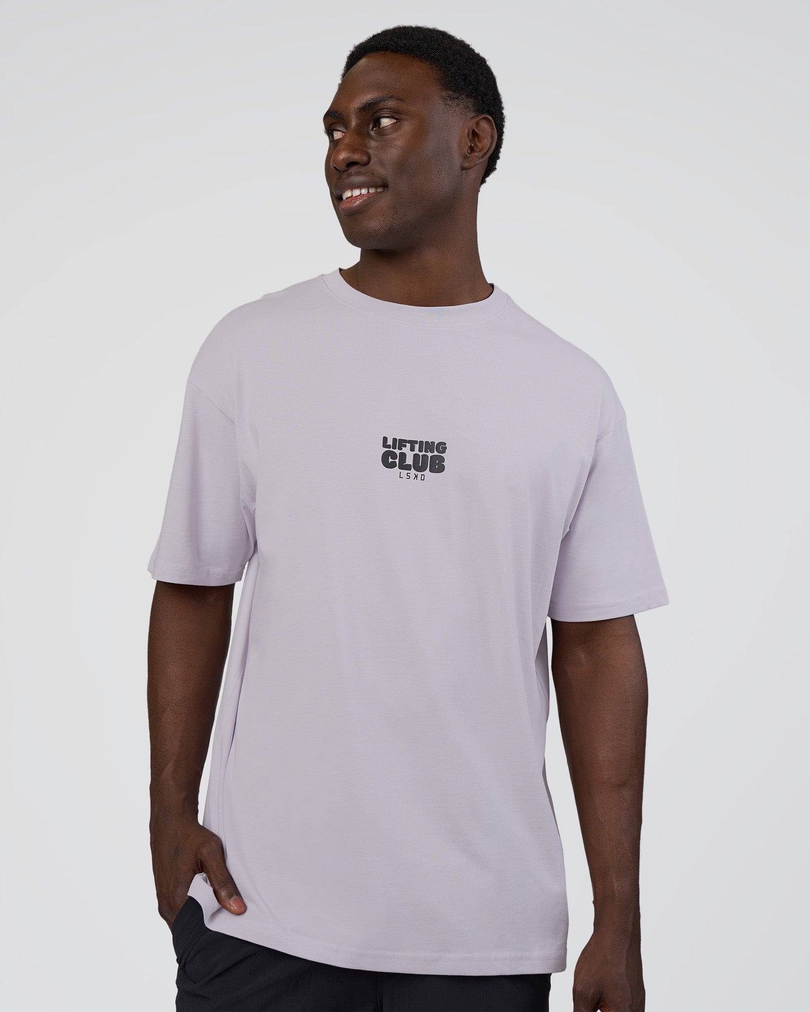 Kettle B FLXCotton Oversized Tee - Galactic Lilac-Black | LSKD