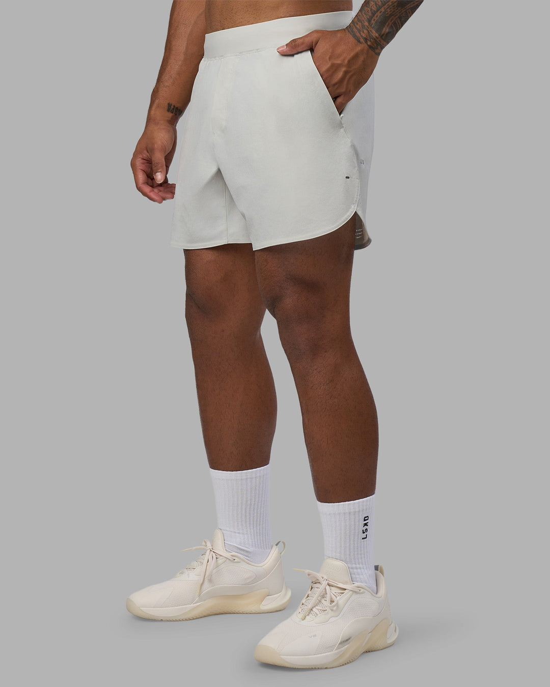 Man wearing Lift 6&quot; Research Dep Performance Short - Digital Mist | Model:Xav | Size:L